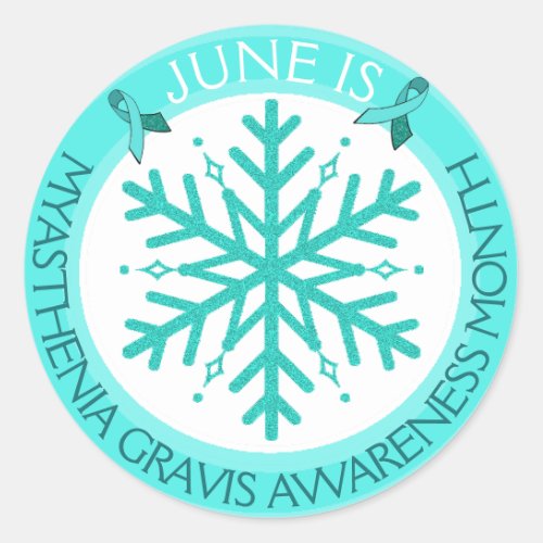 Myasthenia Gravis Snowflake Warrior sticker