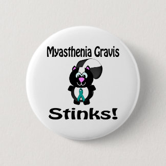 Myasthenia Gravis Stinks Skunk Awareness Design Pinback Button