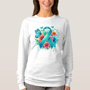Myasthenia Gravis Teal Awareness Ribbon T-Shirt