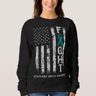 Myasthenia Gravis Warrior US Flag Sweatshirt