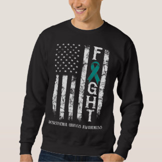 Myasthenia Gravis Warrior US Flag Sweatshirt