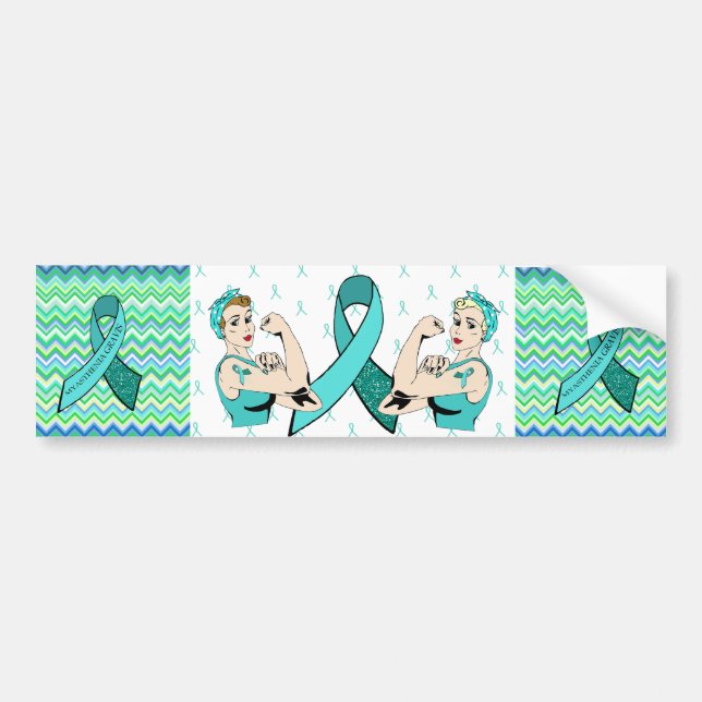 Myasthenia Gravis Women Awareness Bumper Sticker (Front)