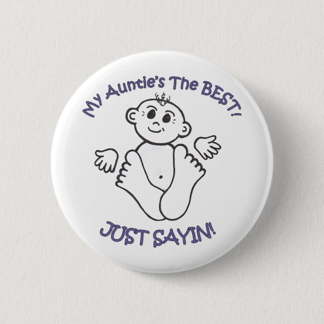 myauntie pinback button (Front)