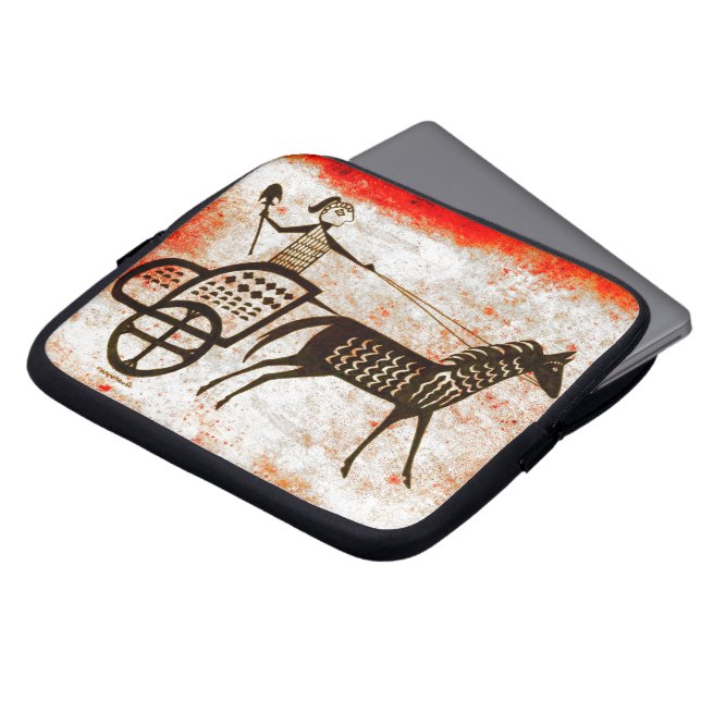 Mycenaean Greek Inspired Charioteer Laptop Case (Front Top)