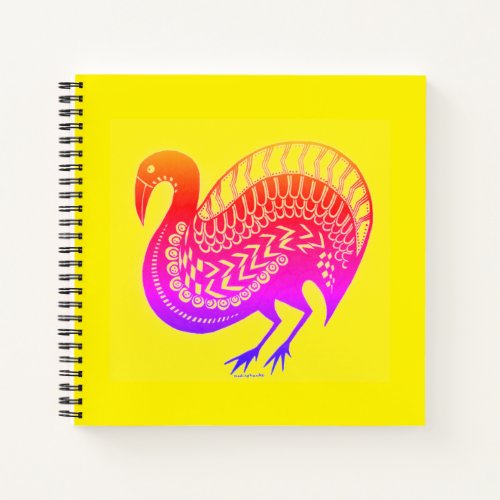 Mycenaean Greek Inspired Colorful Bird Notebook