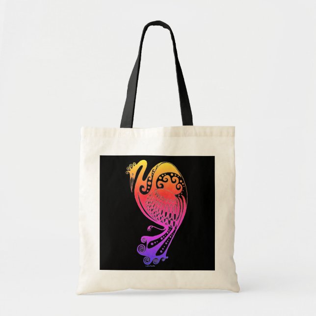 Mycenaean Greek Inspired Colorful Bird Tote Bag (Front)
