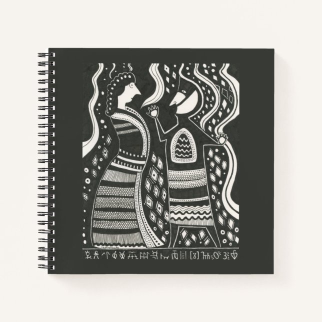 Mycenaean Greek Inspired Couple Notebook (Front)