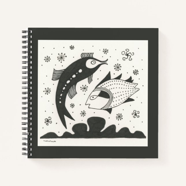 Mycenaean Greek Inspired Fish Notebook (Front)