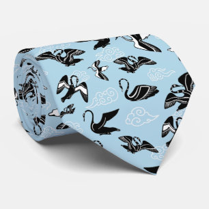 Mycenaean Inspired Greek Decorative Birds Pattern Neck Tie