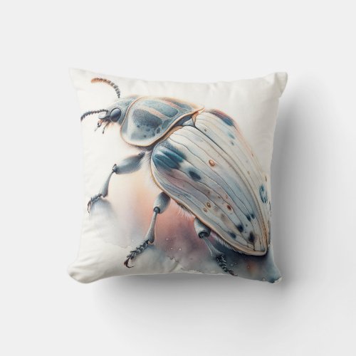 Mycetochara Elegance IREF405 _ Watercolor Throw Pillow