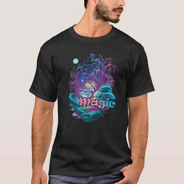 Mycology Colourful Magical Mushrooms For Hippies A T-Shirt (Front)
