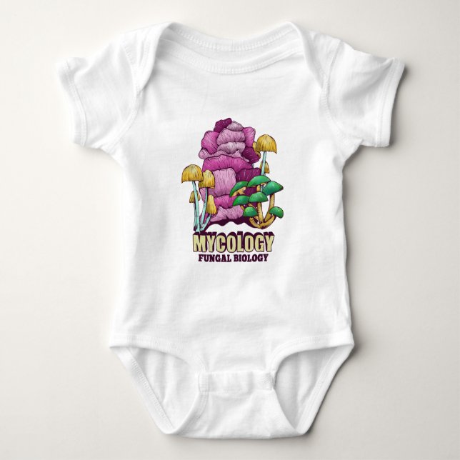 Mycology Fungal Biology Baby Bodysuit (Front)