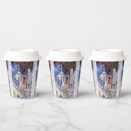 Myconos  coffee mug paper cups