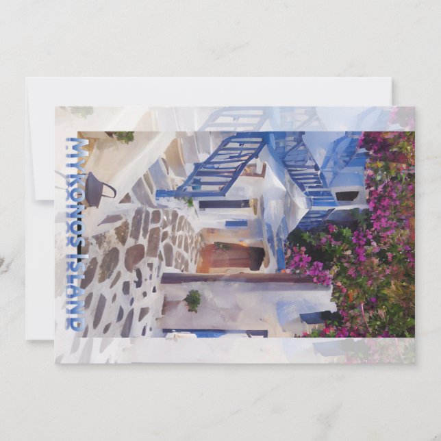 Myconos  coffee mug save the date (Front)