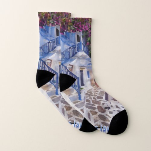 Myconos  coffee mug socks