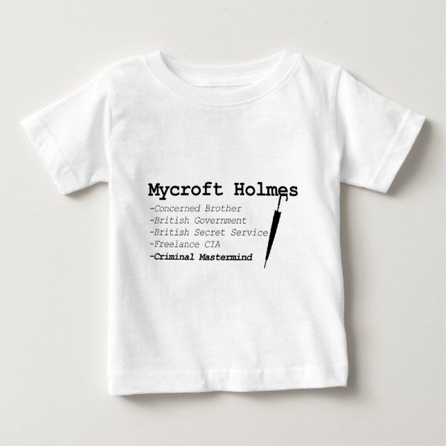 Mycroft blk baby T-Shirt (Front)
