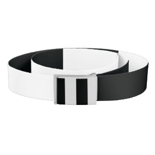 Mydeas   Black & White Extra Wide Stripes Belt