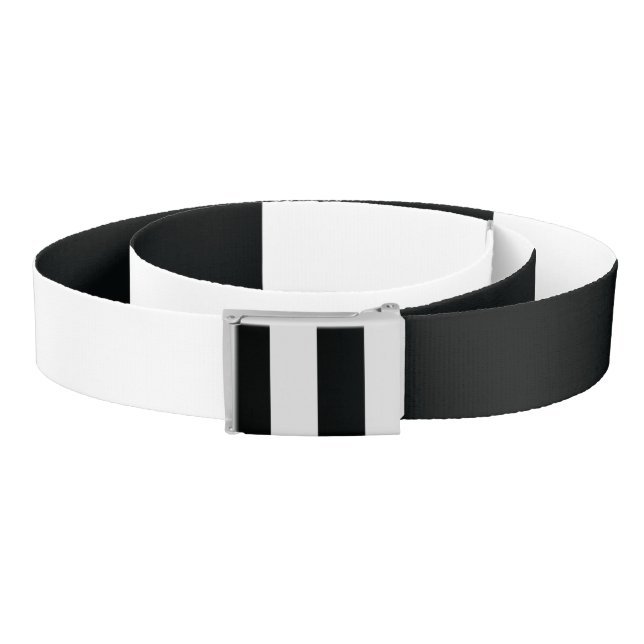 Mydeas | Black & White Extra Wide Stripes Belt (Coil)