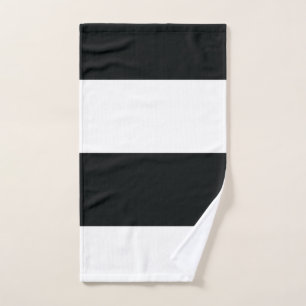Mydeas Black & White Extra Wide Stripes Hand Towel