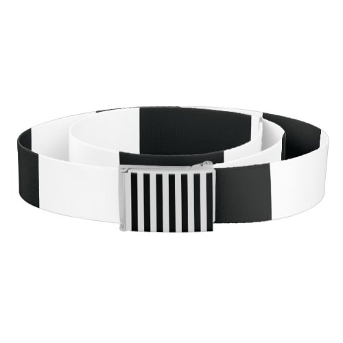 Mydeas  Black  White Thick Stripes Belt