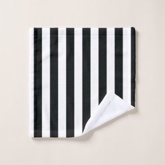 Mydeas | Black & White Thick Stripes Wash Cloth