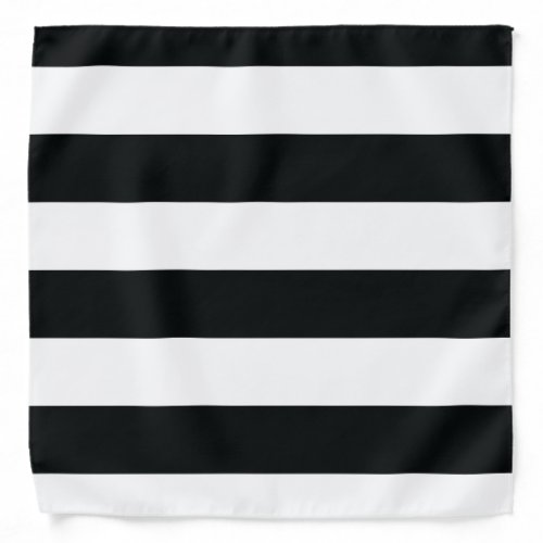 Mydeas  Black  White Wide Stripes Bandana