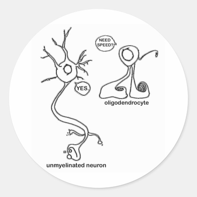 Myelin Pusher Classic Round Sticker (Front)