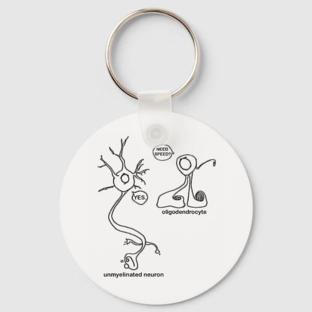 Myelin Pusher Keychain (Front)