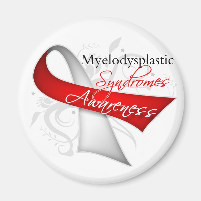 Myelodysplastic  Syndromes Awareness Ribbon Magnet (Front)