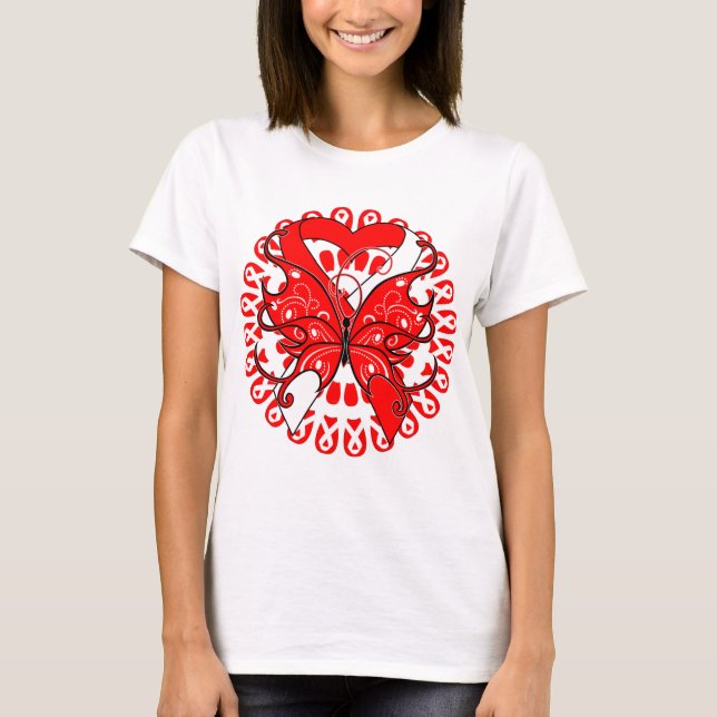 Myelodysplastic Syndromes Butterfly Circle of Ribb T-Shirt (Front)