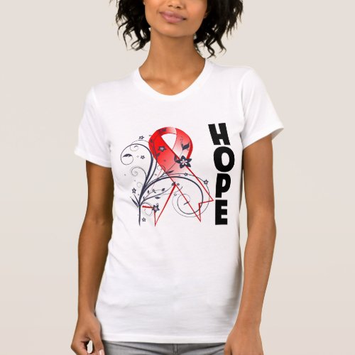 Myelodysplastic Syndromes Floral Hope Ribbon T_Shirt