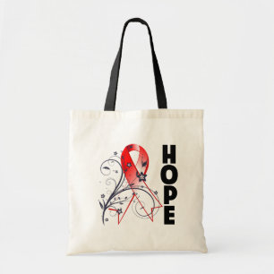 Myelodysplastic Syndromes Floral Hope Ribbon Tote Bag