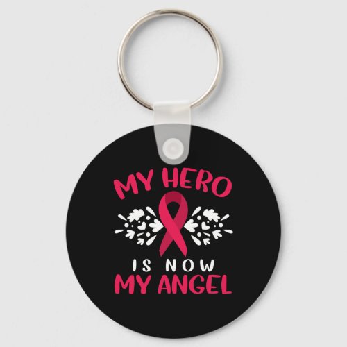 Myeloma Awareness My Hero Is Now My Angel Butterfl Keychain