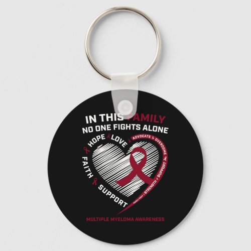 Myeloma Awareness Products Sister Dad Blood Cancer Keychain