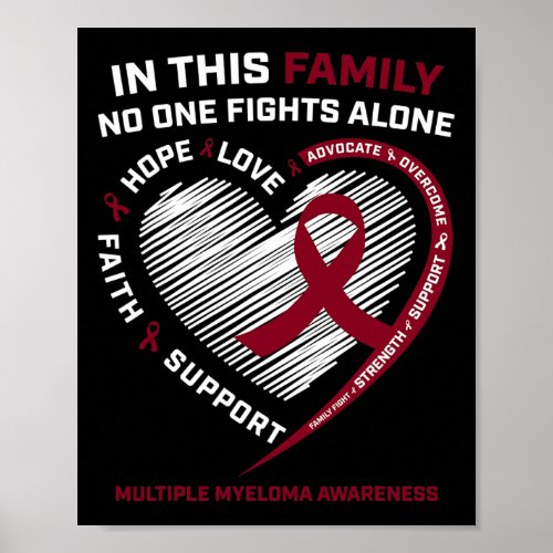 Myeloma Awareness Products Sister Dad Blood Cancer Poster