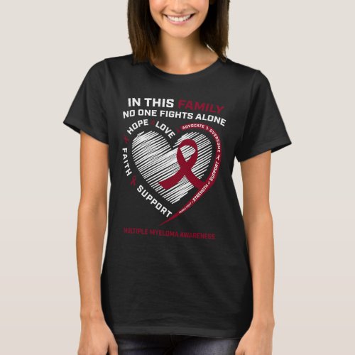 Myeloma Awareness Products Sister Dad Blood Cancer T_Shirt