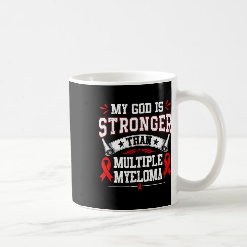 Myeloma Awareness Red Ribbon Blood Cancer Survivor Coffee Mug