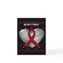 Myeloma Awareness Ribbon Blood Cancer Survivor Pla Card