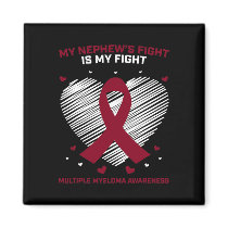 Myeloma Awareness Ribbon Blood Cancer Survivor Pla Magnet