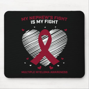 Myeloma Awareness Ribbon Blood Cancer Survivor Pla Mouse Pad
