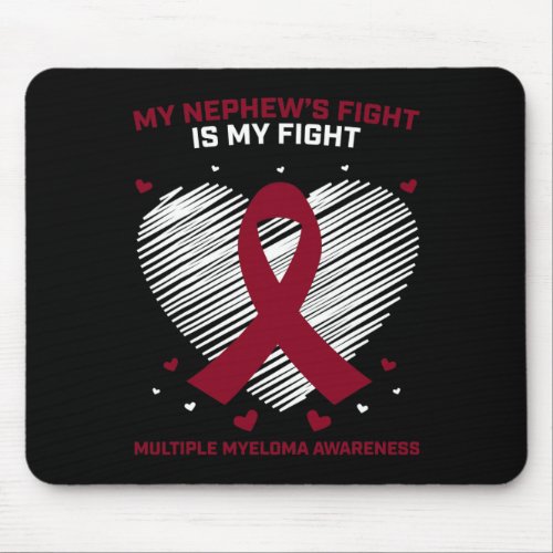 Myeloma Awareness Ribbon Blood Cancer Survivor Pla Mouse Pad