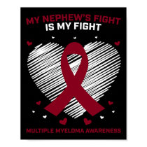 Myeloma Awareness Ribbon Blood Cancer Survivor Pla Poster