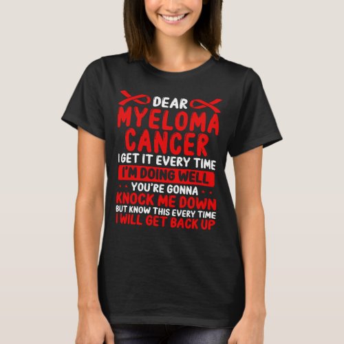 Myeloma Cancer Awareness Month Cancer Ribbon T_Shirt