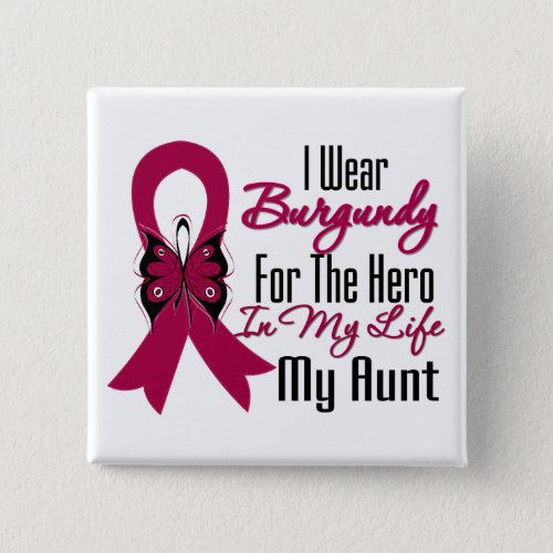 Myeloma Ribbon Hero My Aunt Pinback Button