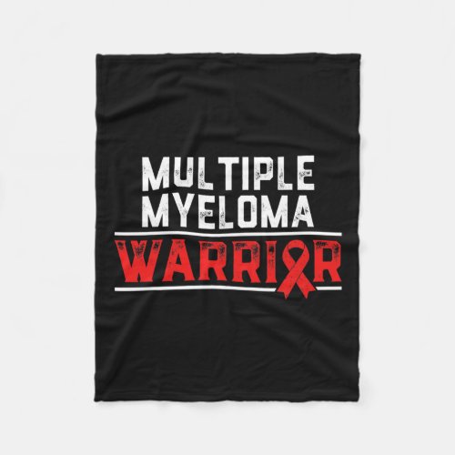 Myeloma Warrior Blood Cancer Awareness Ribbon  Fleece Blanket