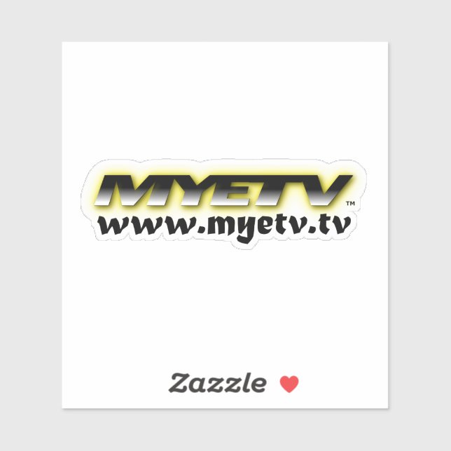 MYETV laptop sticker (transparent/white) (Sheet)