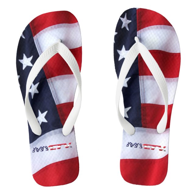 MYETV's American Flip Flops Wide Straps (Footbed)