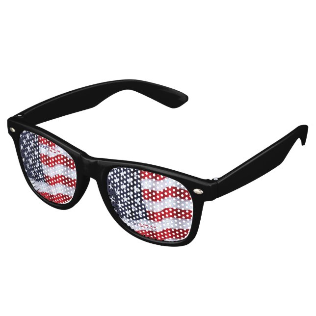 MYETV's Party Sunglasses (American Flag) (Angled)