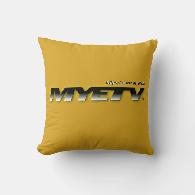 MYETV's Pillow 16x16 (Goldenrod color) (Front)