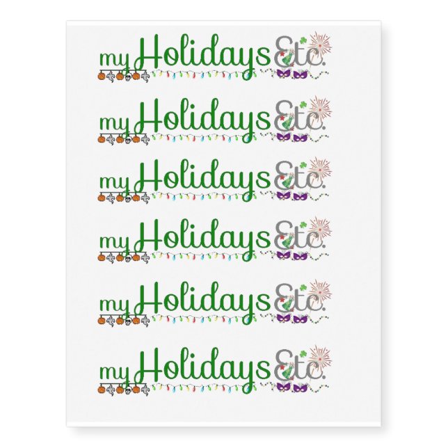 myHolidaays Temporary Tattoo (Front)